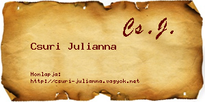 Csuri Julianna névjegykártya