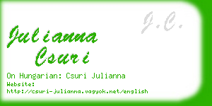 julianna csuri business card